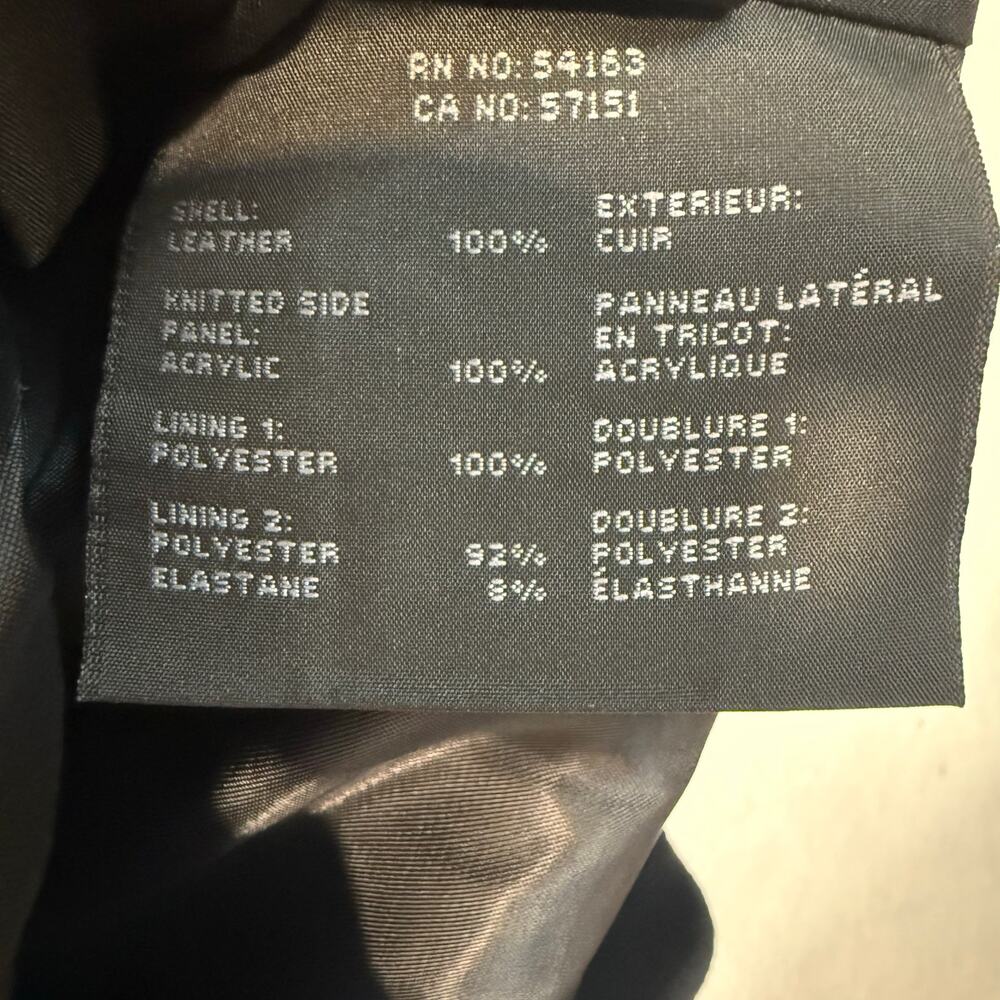 Andrew Marc Felix Leather Moto Jacket Women’s XL Black Asymmetrical Zip - Picture 9 of 11